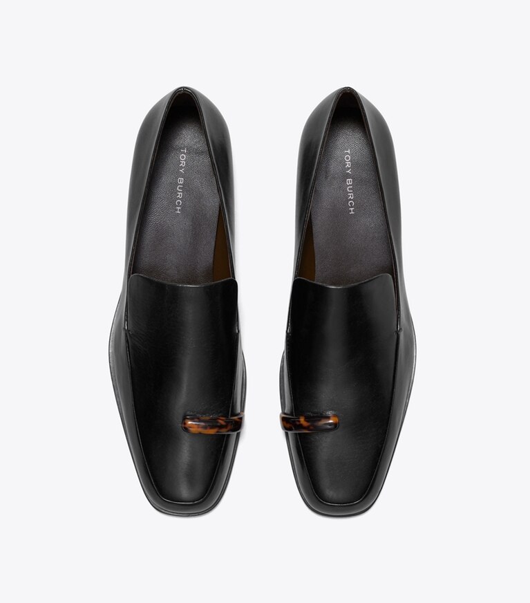 Tory Burch designer mocassins Mocassins Pierced in PERFECT BLACK / TORTOISE dessus