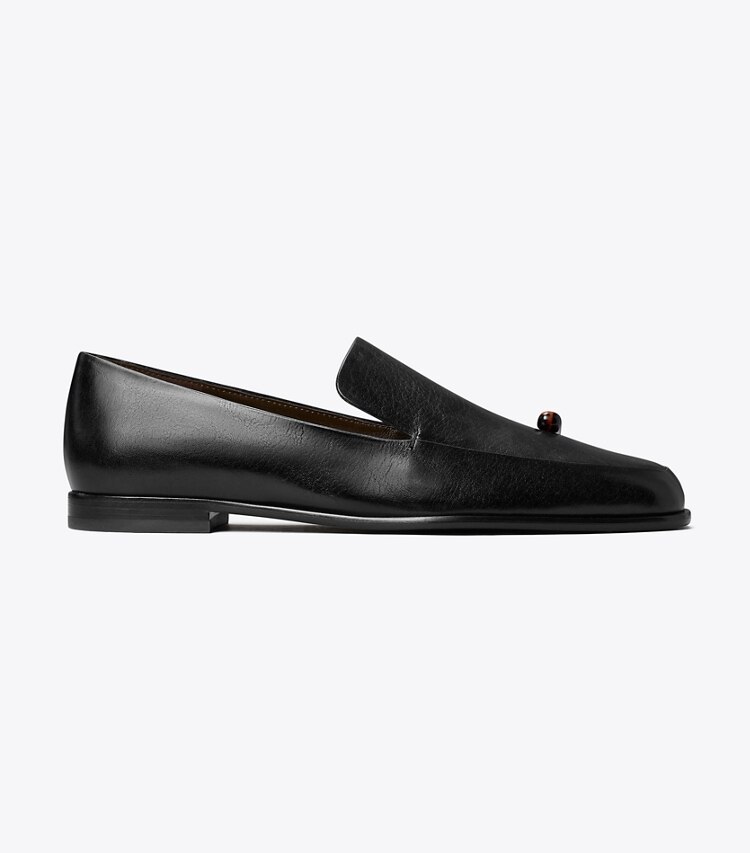 Tory Burch designer mocassins Mocassins Pierced in PERFECT BLACK / TORTOISE side