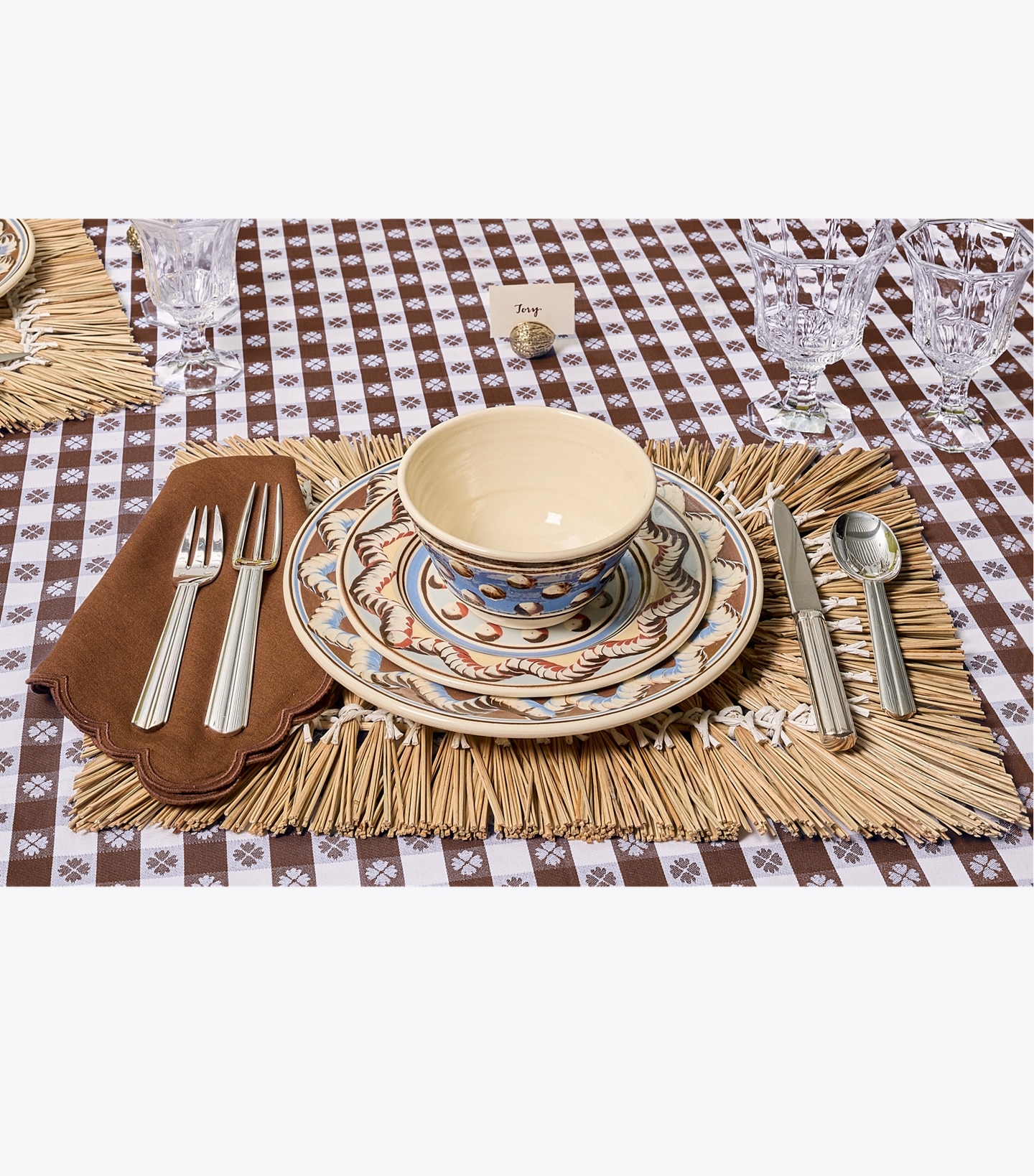 Mochaware Salad Plate, Set of 4