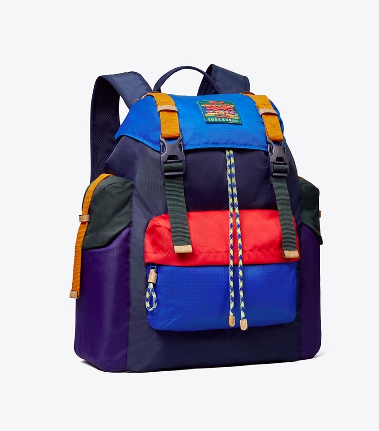 Tory Burch diseñador mochilas Mochila ripstop en Tory Navy (2) ángulo