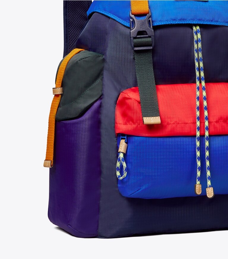 Tory Burch diseñador mochilas Mochila ripstop en Tory Navy (2) detalle
