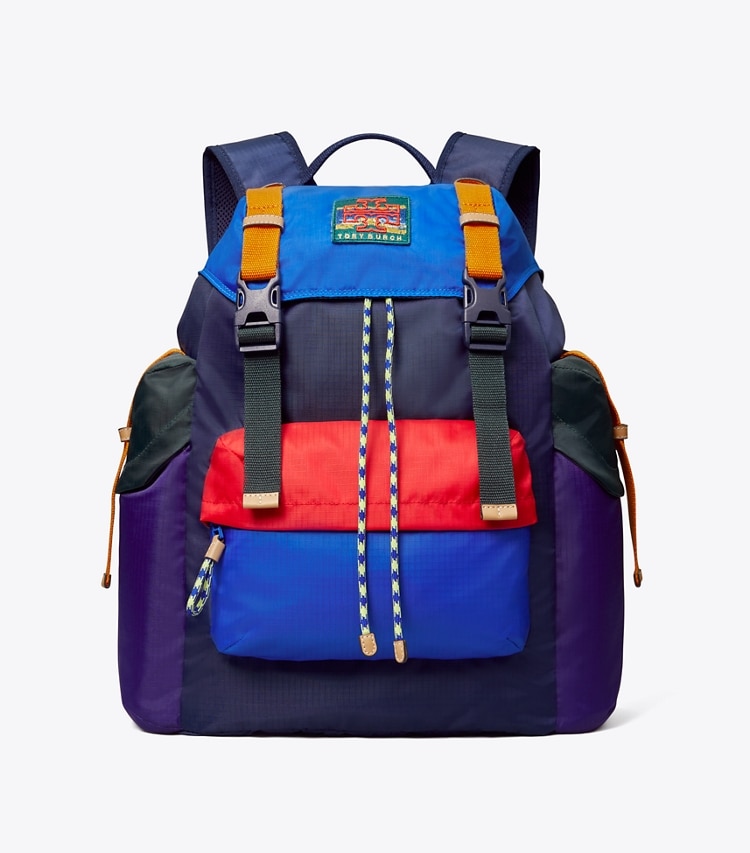 Tory Burch diseñador mochilas Mochila ripstop en Tory Navy (2) frontal