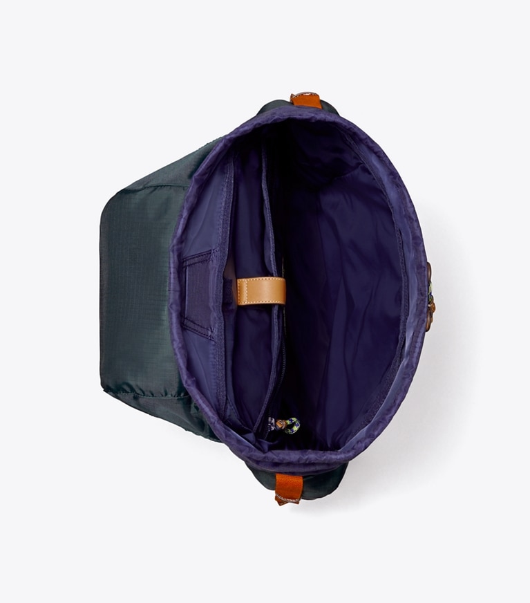 Tory Burch diseñador mochilas Mochila ripstop en Tory Navy (2) desde arriba