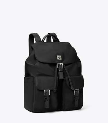 Tory Burch diseñador mochilas Mochila Virginia en Black ángulo