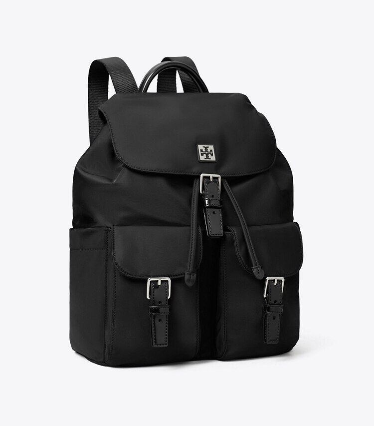 Tory Burch diseñador mochilas Mochila Virginia en Black ángulo