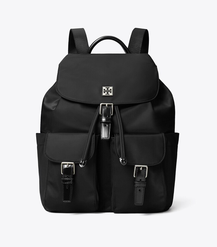 Tory Burch diseñador mochilas Mochila Virginia en Black frente
