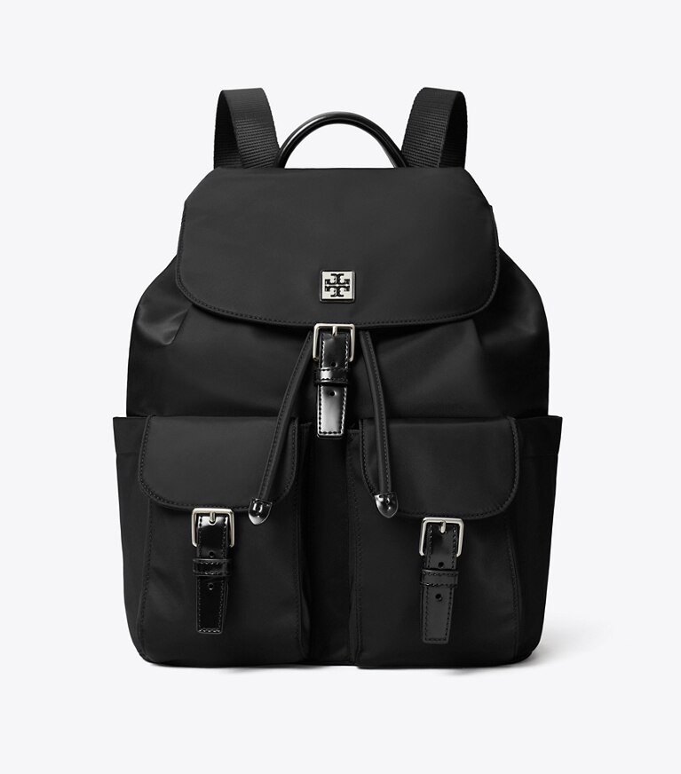 Tory Burch diseñador mochilas Mochila Virginia en Black frente