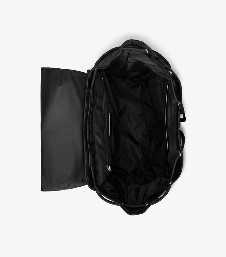 Tory Burch diseñador mochilas Mochila Virginia en Black vista superior