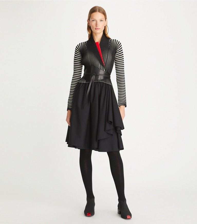 Tory Burch designer bottoms Mohair Ballet Skirt in Black front
