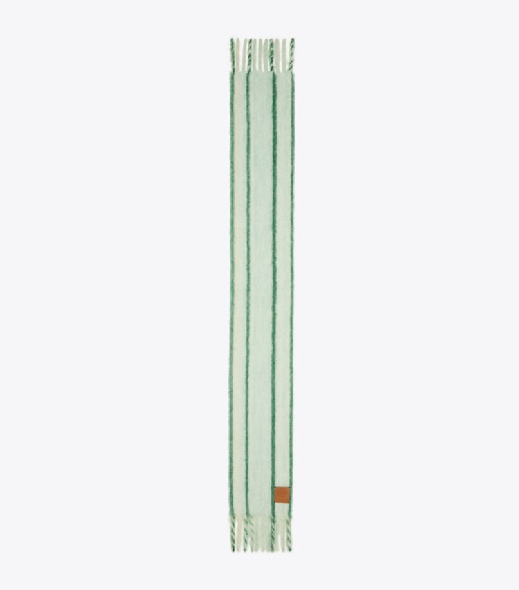 Tory Burch designer scarves Mohair Oblong Scarf in Green overhead