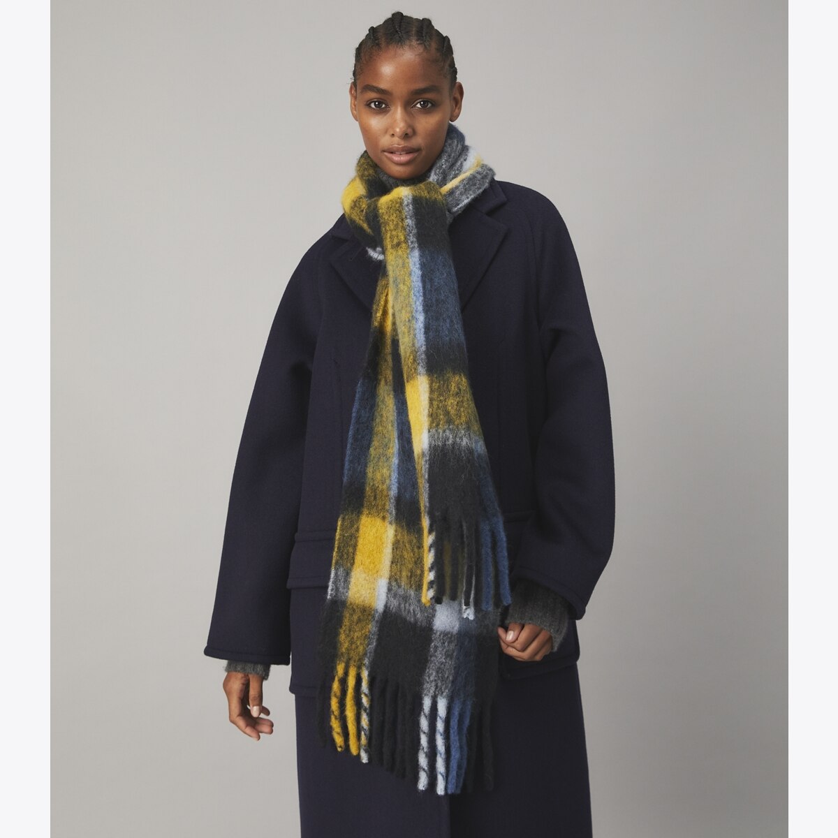 argue　MOHAIR WOOL BIG STOLE　ブルー Wool Mohair Suit - Blue Tic Weave (Made to Order) 56800