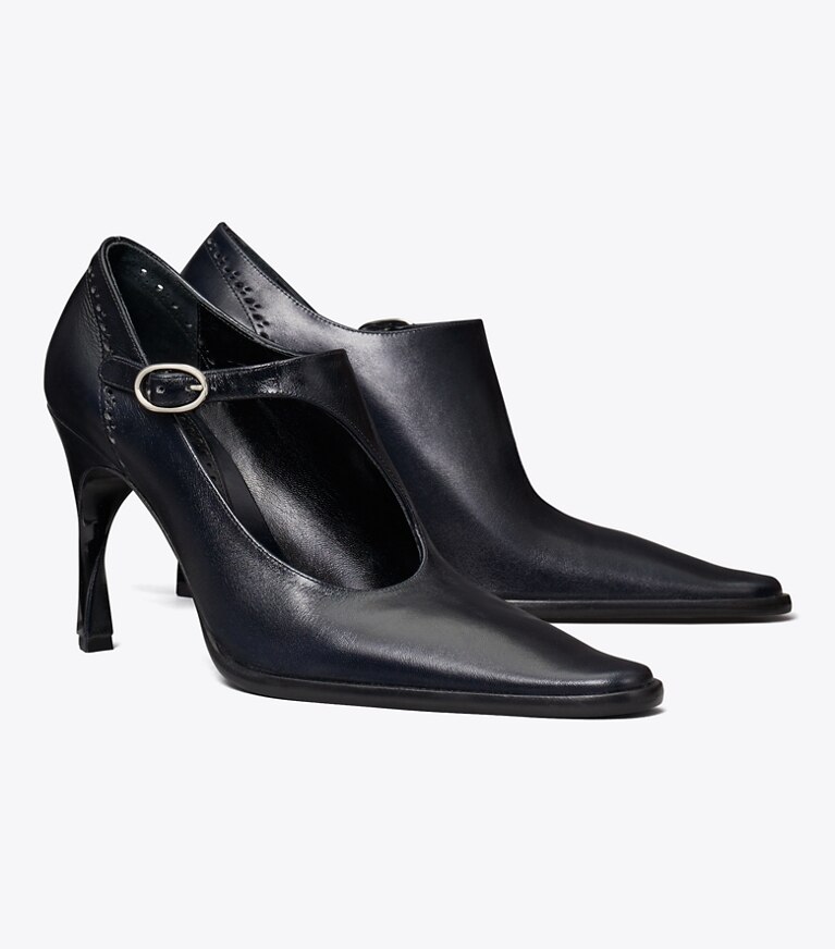 Tory Burch designer escarpins Monk Strap à talon torsadé dans WATERS angle