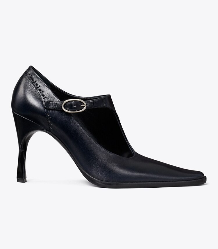 Tory Burch designer escarpins Monk Strap à talon torsadé dans WATERS de côté