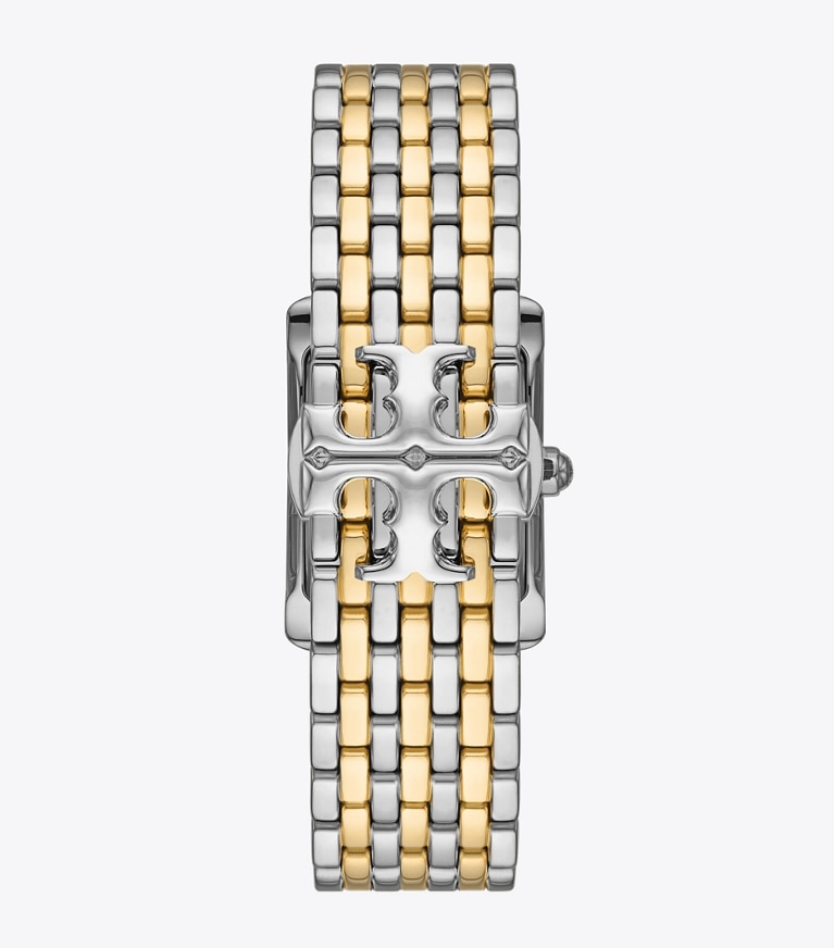 Tory Burch designer montres bracelet Montre Eleanor dans IVORY / TWO-TONE retour