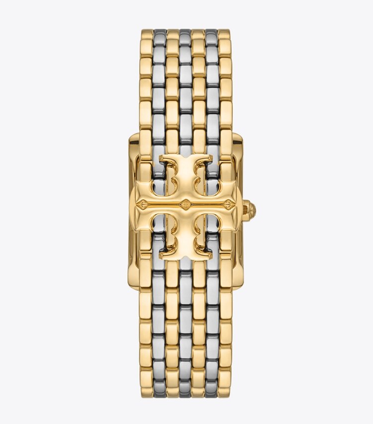 Tory Burch designer montres bracelet Montre Eleanor dans BLACK TINTED MOP/TWO-TONE retour