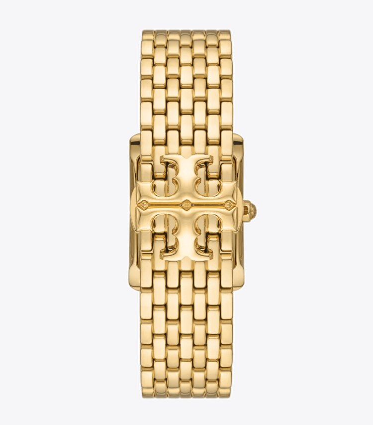 Tory Burch designer montres bracelet Montre Eleanor en acier inoxydable doré in IVORY/GOLD retour