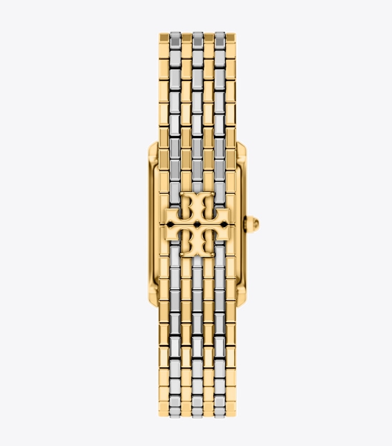 Tory Burch designer montres bracelet Montre Eleanor extra-plate dans MINT GREEN/TWO-TONE retour