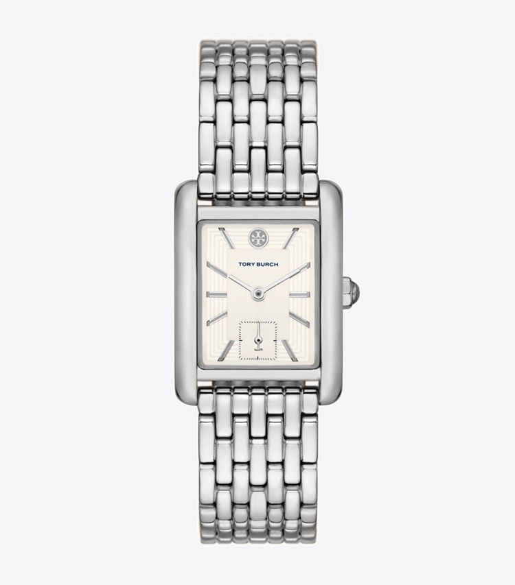 Tory Burch designer montres bracelet Montre Eleanor dans IVORY/SILVER de face