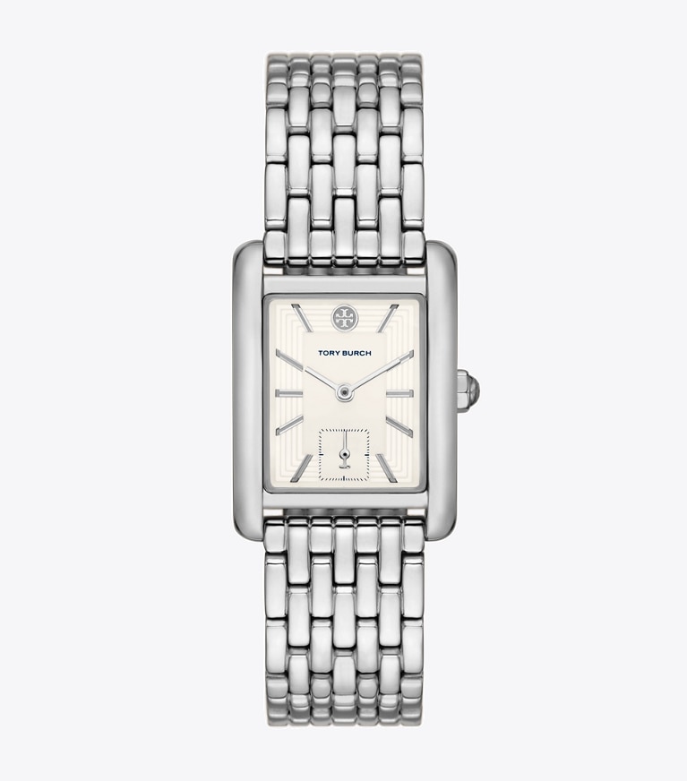 Tory Burch designer montres bracelet Montre Eleanor dans IVORY/SILVER de face