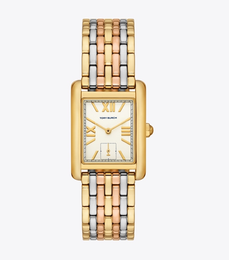 Tory Burch designer montres bracelet Montre Eleanor dans IVORY/MULTI-TONE de face