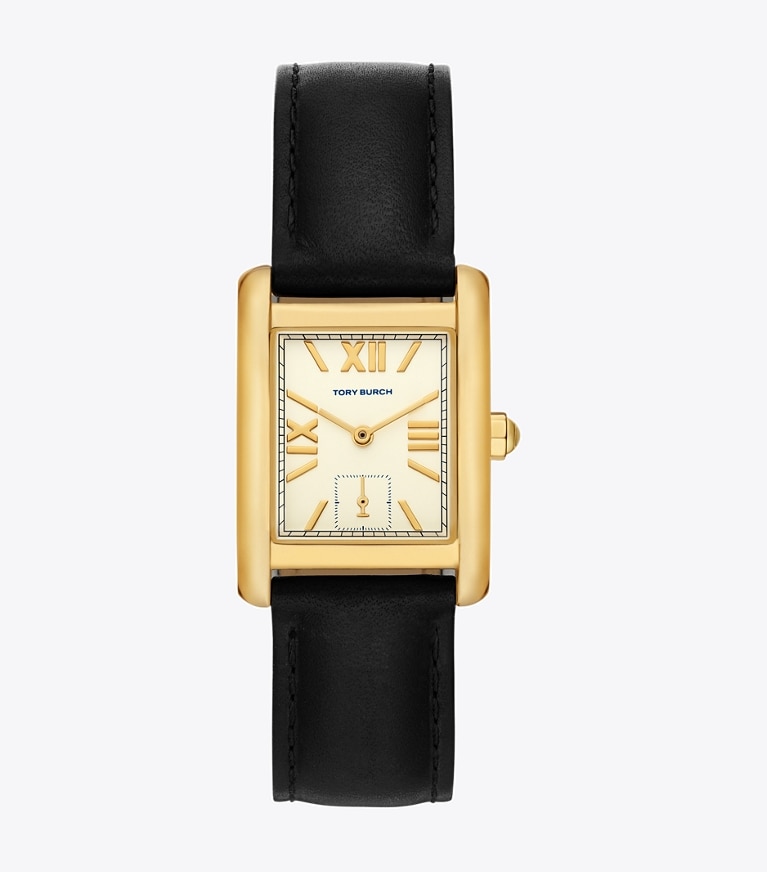 Tory Burch designer montres bracelet Montre Eleanor dans IVORY/BLACK de face