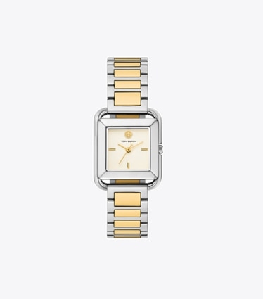 Tory Burch designer montres bracelet Montre Kira dans IVORY/TWO-TONE de face