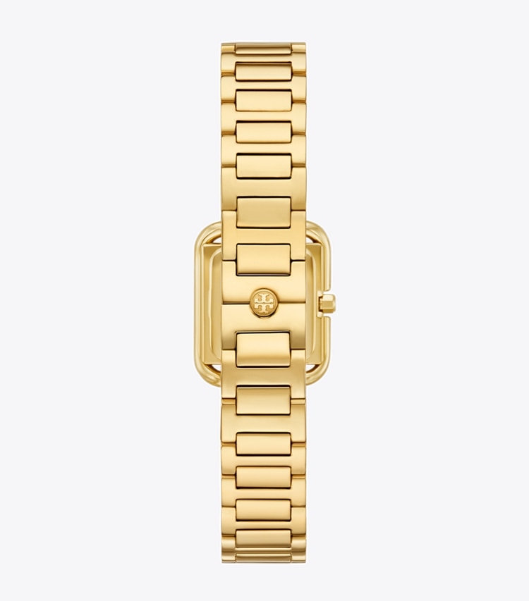 Tory Burch designer montres bracelet Montre Kira petit modèle dans IVORY/STONES/GOLD retour