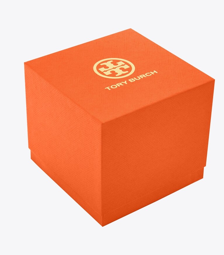 Tory Burch designer montres bracelet Montre Miller Moon dans IVORY/CORAL boîte à montres