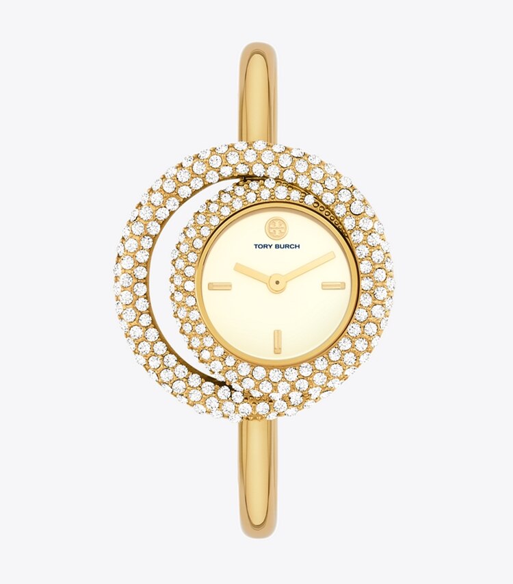 Tory Burch designer montres bracelet Montre Miller Swirl in IVORY/STONES/GOLD front