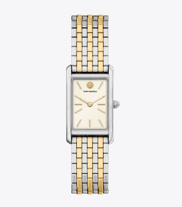 Tory Burch designer montres bracelet Montre mince Eleanor dans IVORY/TWO-TONE de face