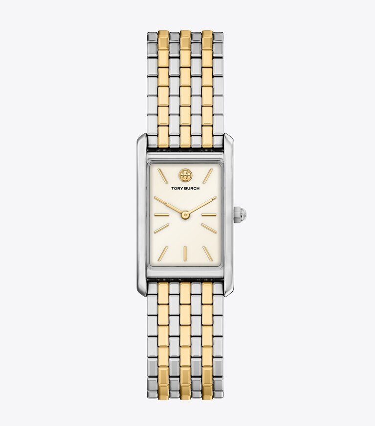 Tory Burch designer montres bracelet Montre mince Eleanor dans IVORY/TWO-TONE de face