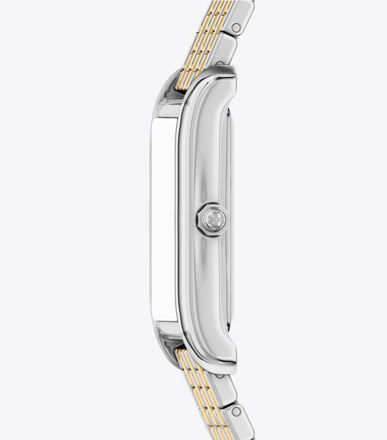 Tory Burch designer montres bracelet Montre mince Eleanor dans IVORY/TWO-TONE de côté