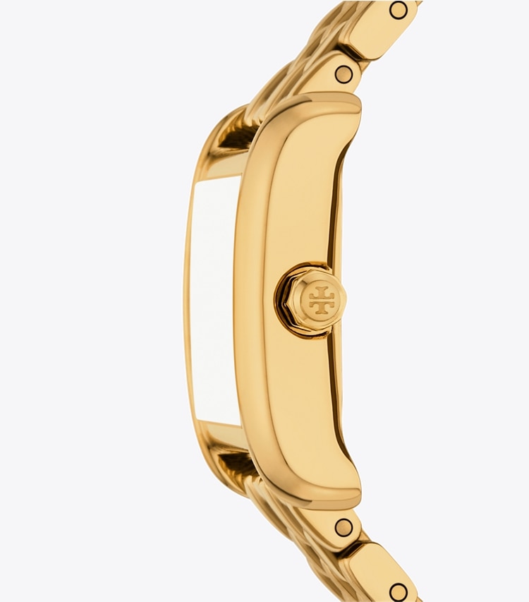 Tory Burch designer montres bracelet Montre Mini Eleanor à double tour dans IVORY/GOLD de côté