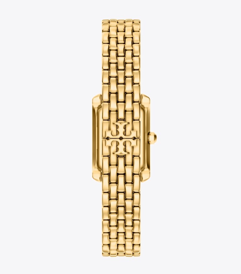 Tory Burch designer montres bracelet Montre mini Eleanor dans IVORY/GOLD/PAVE retour