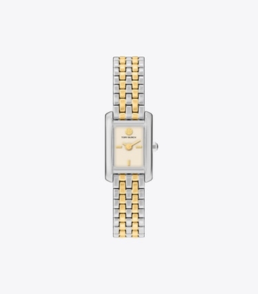Tory Burch designer montres bracelet Montre mini Eleanor dans IVORY/TWO-TONE de face