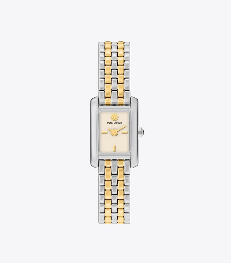Tory Burch designer montres bracelet Montre mini Eleanor dans IVORY/TWO-TONE de face
