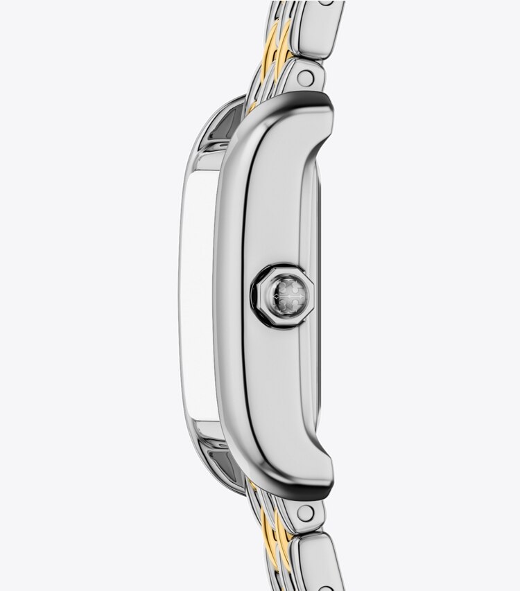 Tory Burch designer montres bracelet Montre mini Eleanor dans IVORY/TWO-TONE de côté