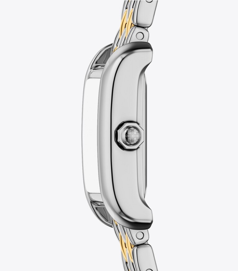 Tory Burch designer montres bracelet Montre mini Eleanor dans IVORY/TWO-TONE de côté