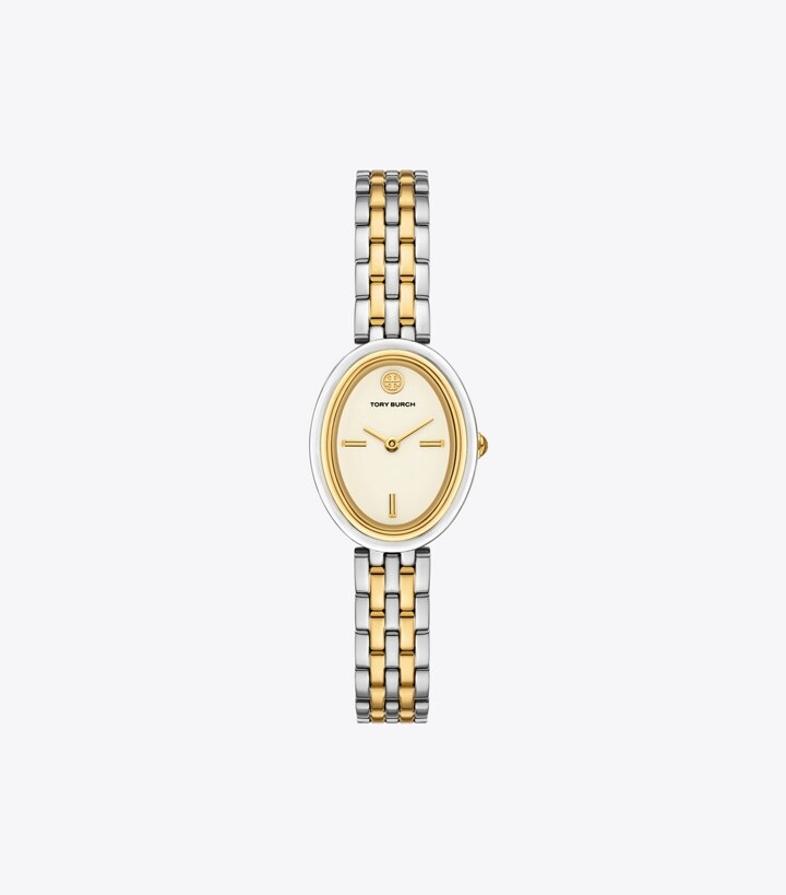 Tory Burch designer montres bracelet Montre ovale in TWO-TONE front