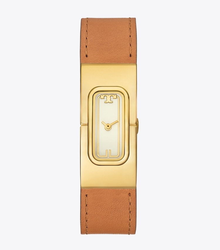 Tory Burch designer montres bracelet Montre T in BLACK/LUGGAGE front