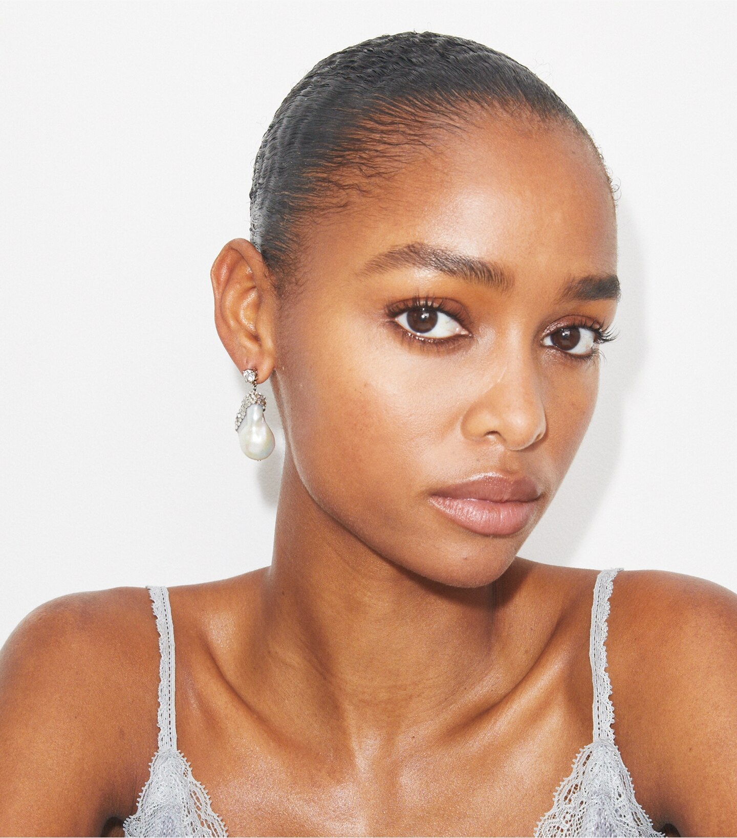 Moondance Crystal and Pearl Drop Earrings