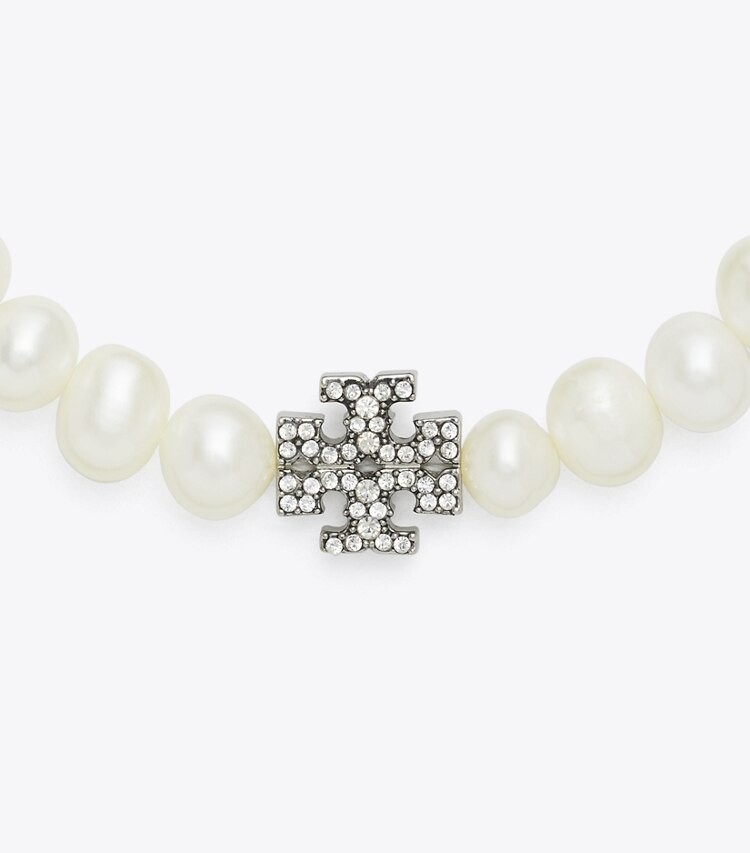 Tory Burch designer ブレスレット キラ パール ブレスレット in Tory Silver / Crystal / Pearl ディテール
