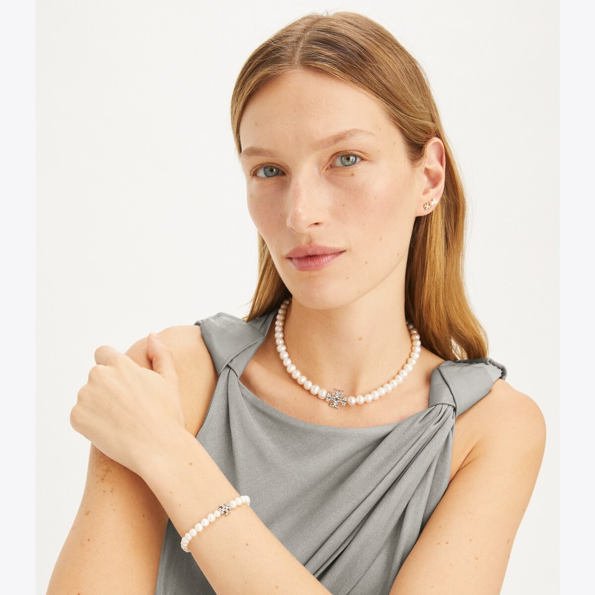 Moondance Pearl and Pavé Bracelet: Women's Designer Bracelets