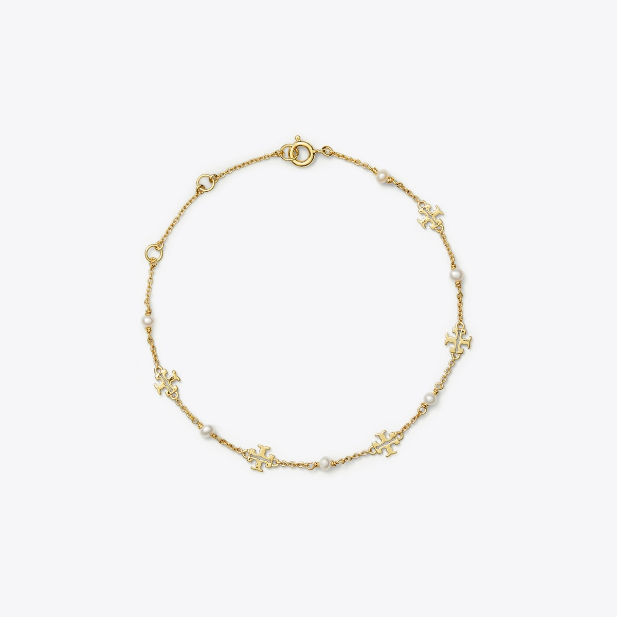 パールと金の可愛いブレス ムーンダンス パール デリケート チェーン ブレスレット: レディース
