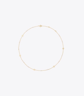 フォーゲットミーノット エナメル フラワー ペンダント ネックレス