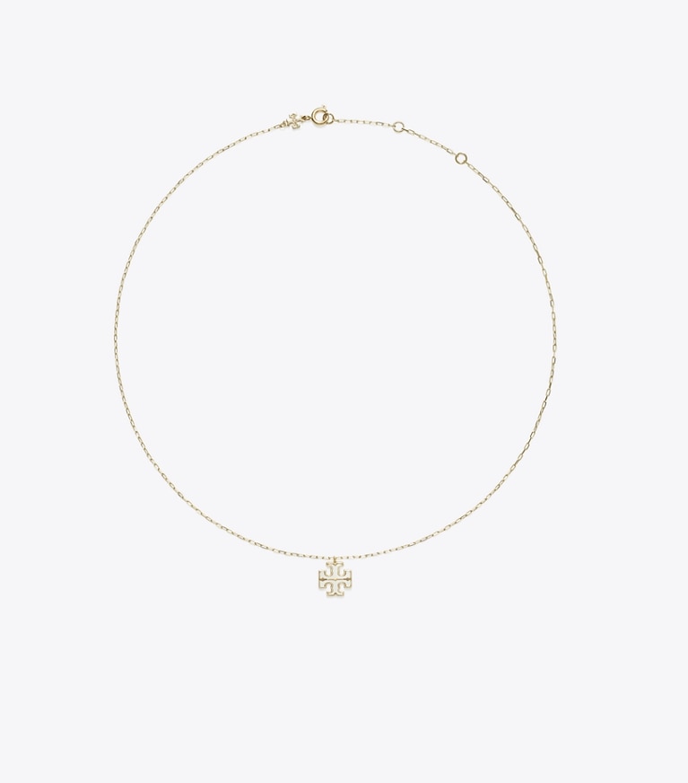 Tory Burch designer necklaces Moondance Pendant Necklace in Tory Gold / Mother of Pearl front
