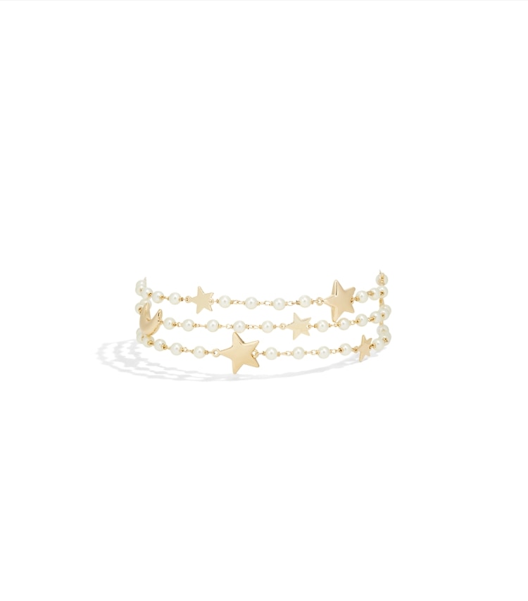 Tory Burch designer bracelets Moondance Triple Strand Bracelet in Tory Gold / Cream additional