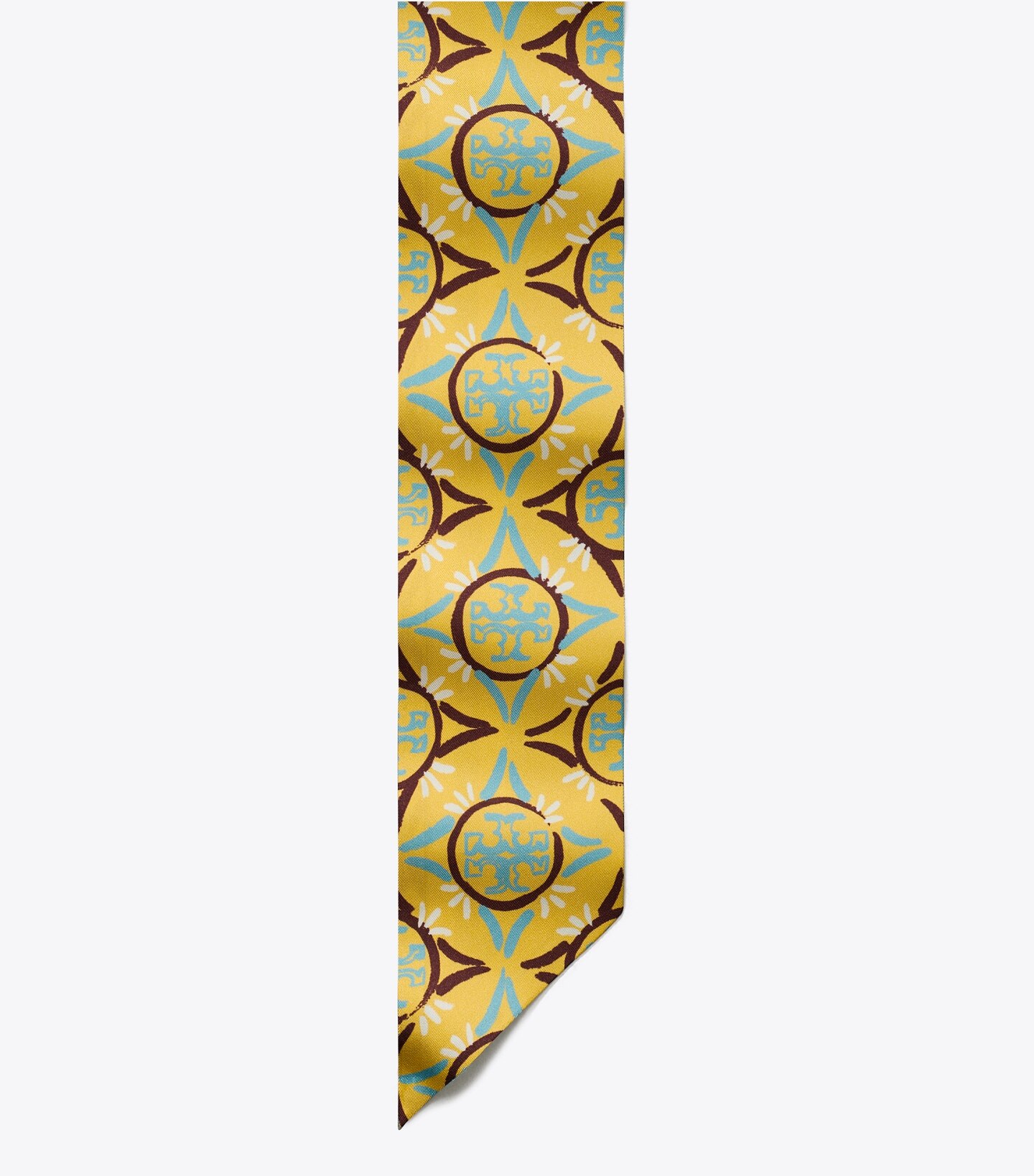 Mosaic Monogram Double-Sided Silk Ribbon Tie 