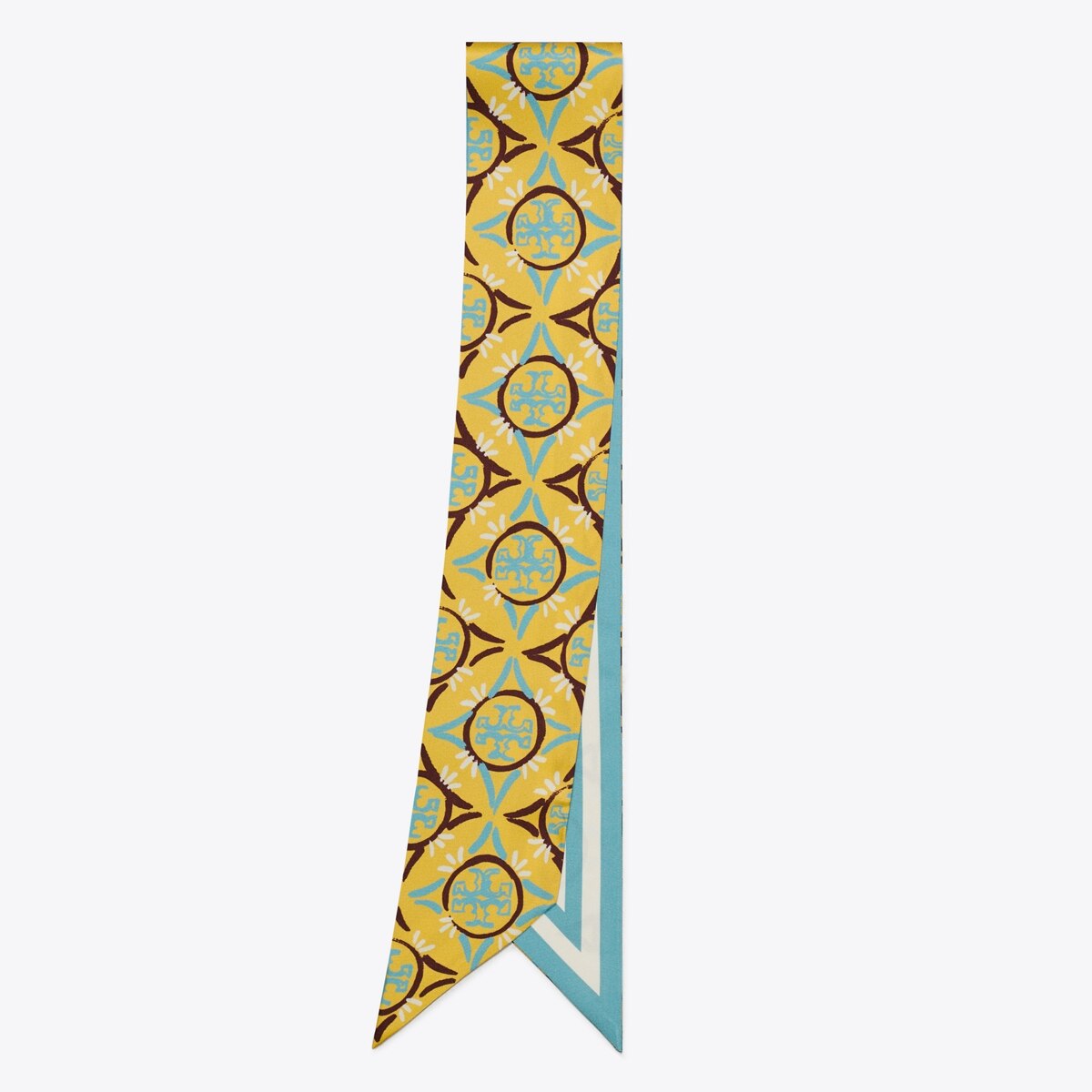 n*i様 room 306CONTEMPORARY Ribbon Tie Shi Mosaic Monogram Double-Sided Silk Ribbon Tie : Women's Designer