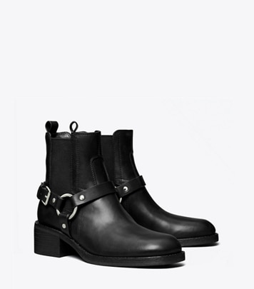 Cap-Toe Low-Heel Ankle Boot: Women's Designer Ankle Boots | Tory Burch